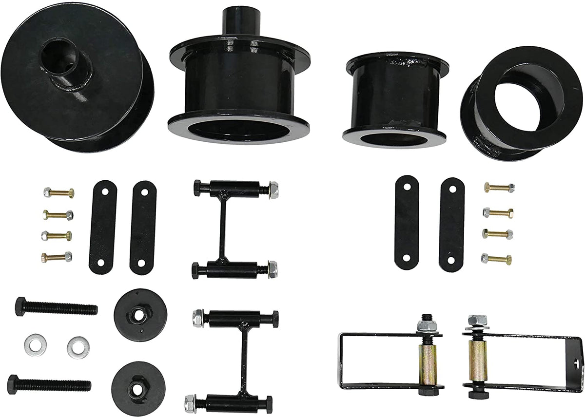 3 Inch Coil Spring Spacers Front + Rear with Shock Extenders and Brake Line Brackets 07-18 Wrangler JK Freedom Off-Road