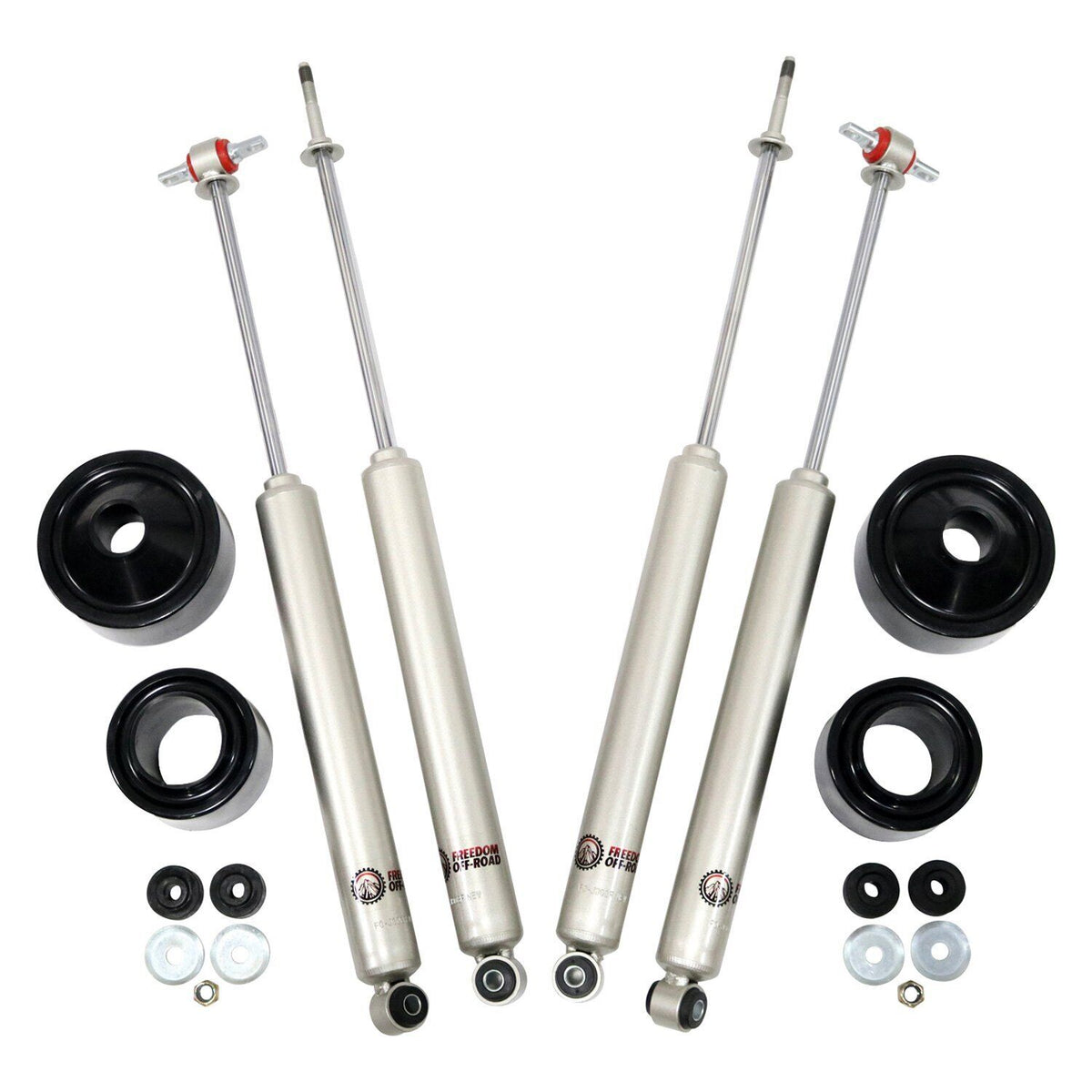 2.5 Inch Front / 2.5 Inch Rear Lift Spacers w/ Shocks 07-18 Wrangler JK Freedom Off-Road