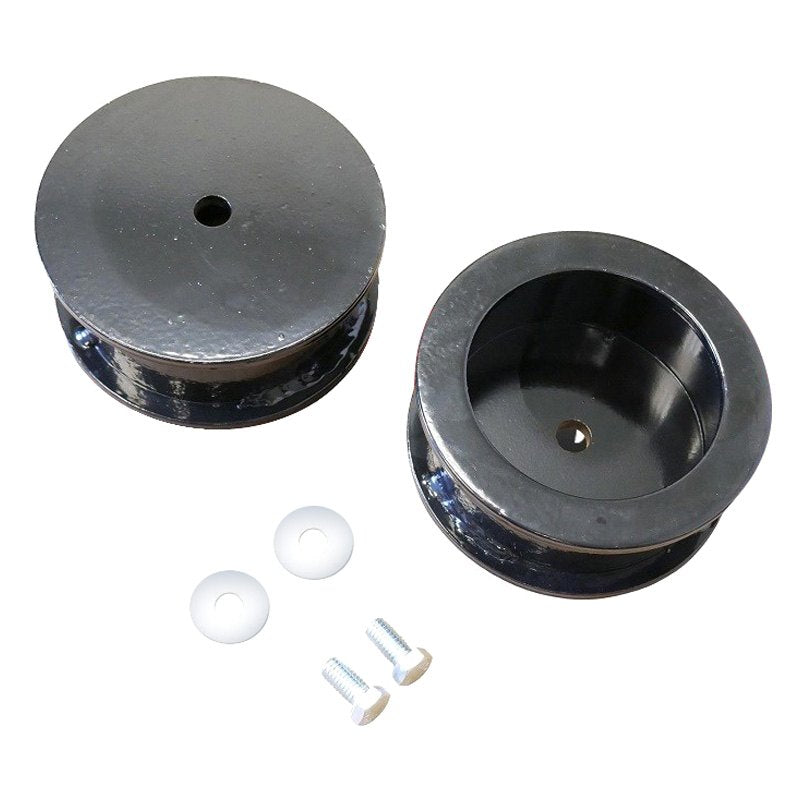 3-inch rear lift spacers for 2006-2010 Commander and 2005-2010 Grand Cherokee, includes installation hardware.