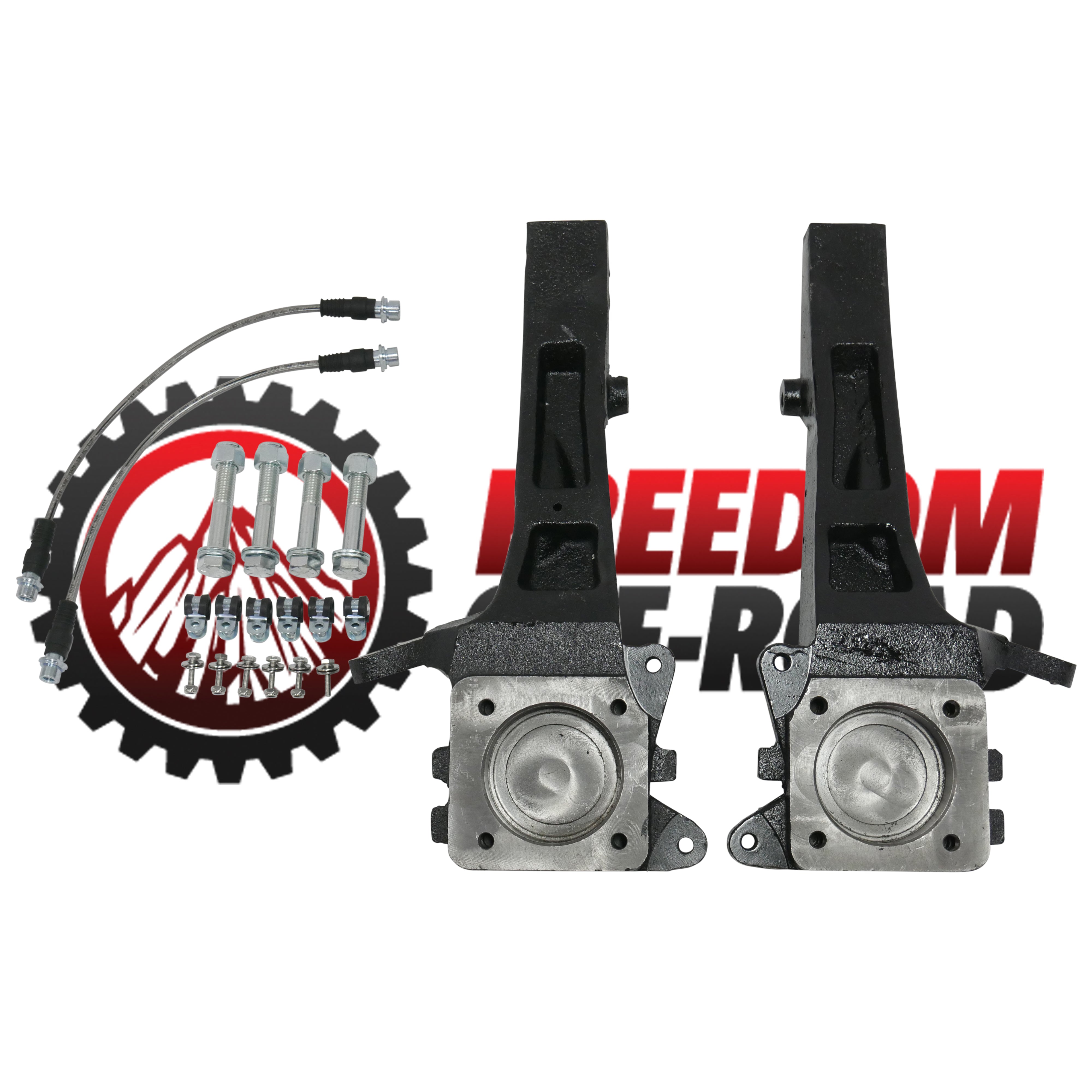 4" Front Lift Spindles w/ Extended Brake Lines #FO-T701F40