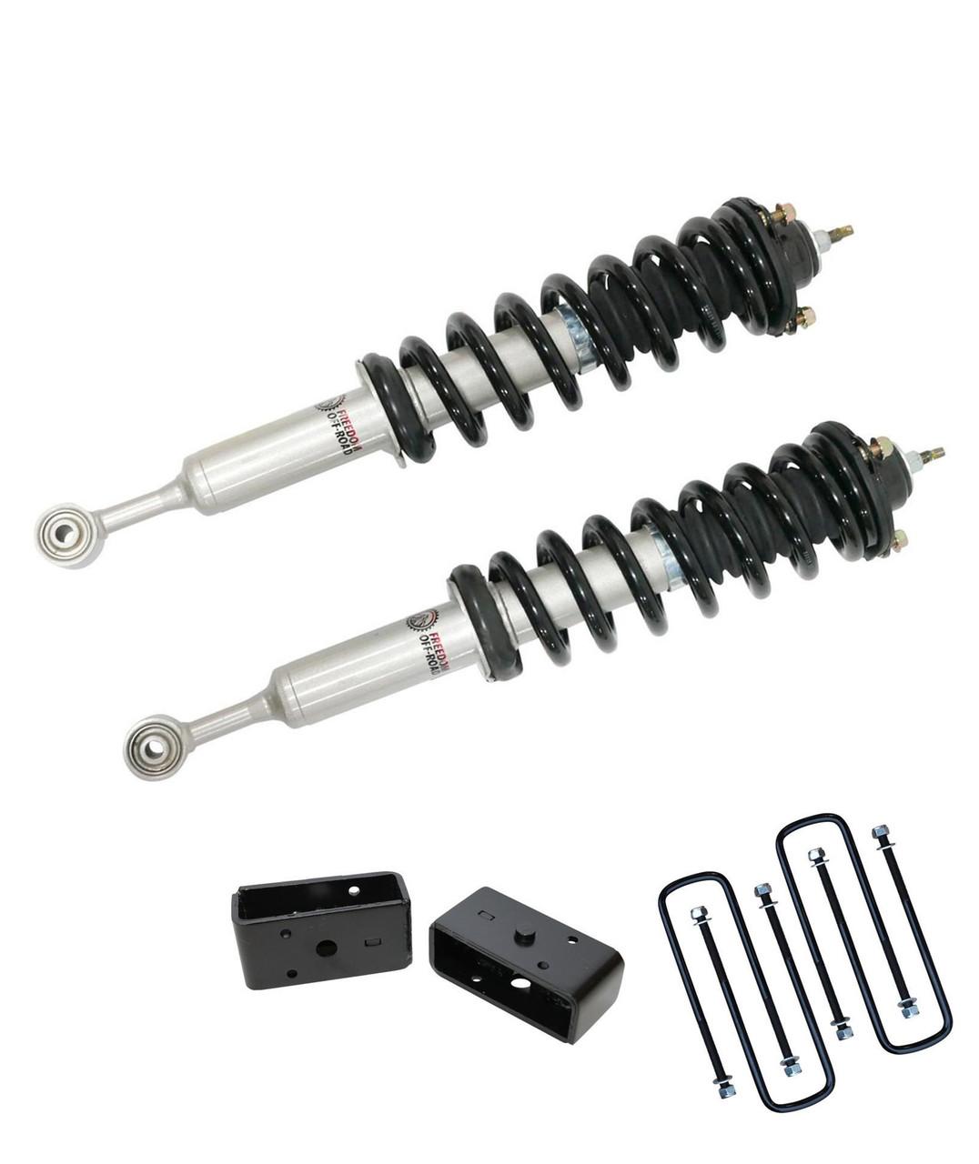 Front 3.5 Inch Lift Struts w/ Rear 3 Inch Blocks 2005-2023 Toyota Tacoma Freedom Off-Road