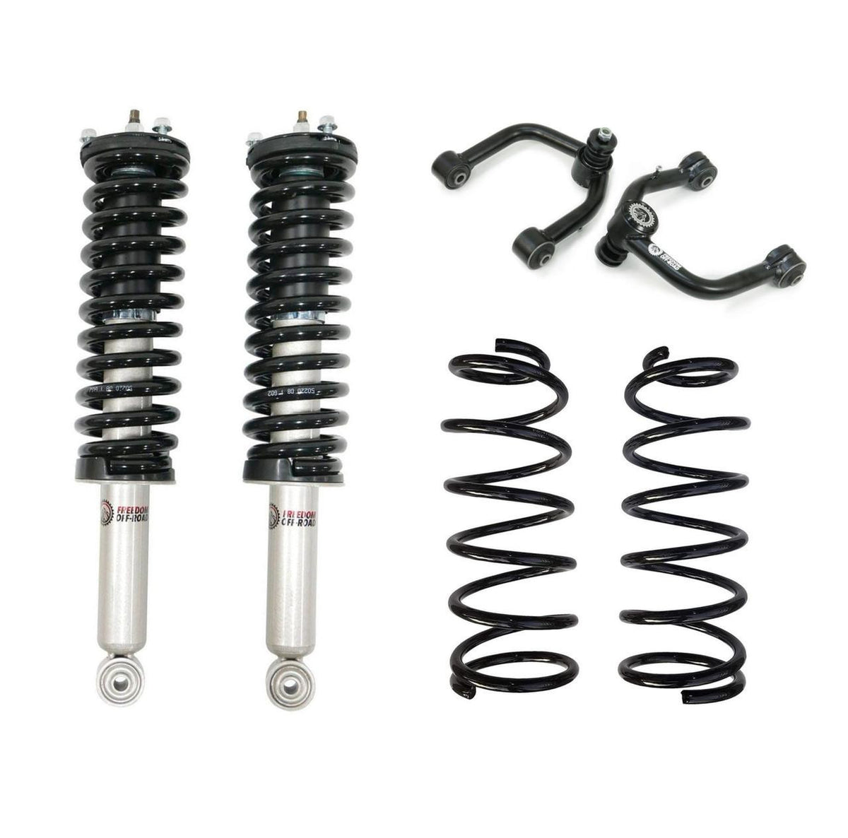 Front 2 Inch Lift Struts w/ Rear 2 Inch Lift Springs and Front Upper Control Arms 01-07 Toyota Sequoia Freedom Off-Road