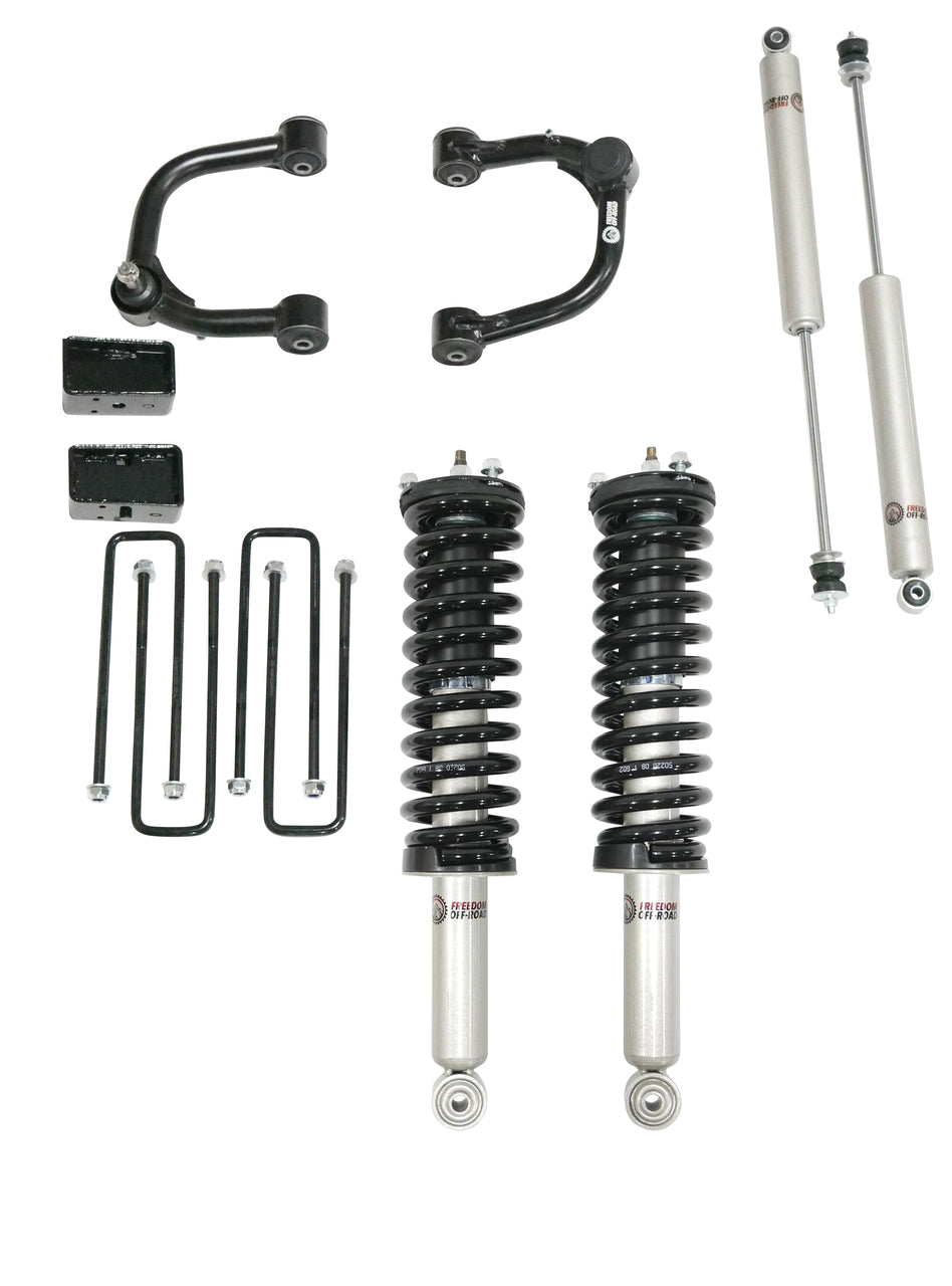 3 Inch Lift Kit Front Struts w/ Rear Blocks, Shocks, and Control Arms 96-04 Toyota Tacoma Freedom Off-Road