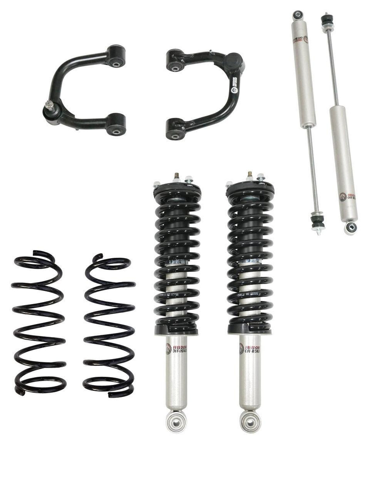 Front 3.5 Inch Lift Struts w/ Rear 3 Inch Lift Springs, Shocks, and Front Upper Control Arms 1996-2002 Toyota 4Runner Freedom Off-Road