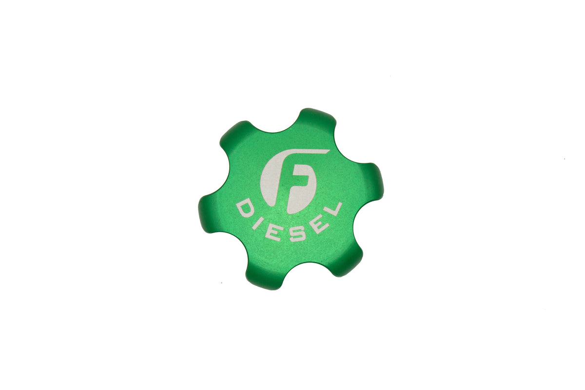 Green Anodized Billet Fuel Cap For 2013-2018 Cummins Fleece Performance
