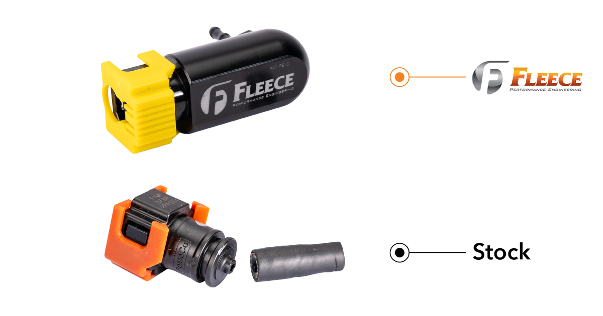 Injector Return Line Repair Fitting for 17-24 6.7L Powerstroke Fleece Performance