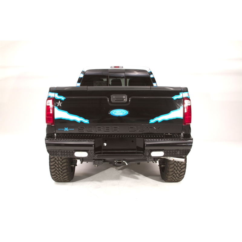 Fab Fours Black Steel Ranch Rear Bumper Model FS08-T1350-1