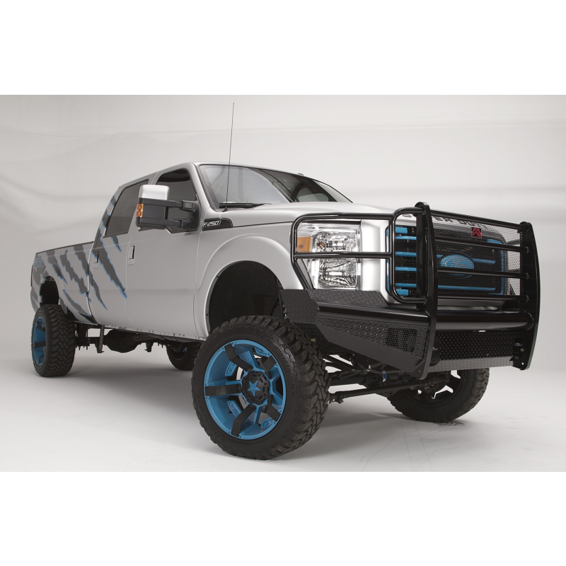 Fab Fours Black Steel Front Ranch Bumper w/ Grille Guard Model FS11-S2560-1