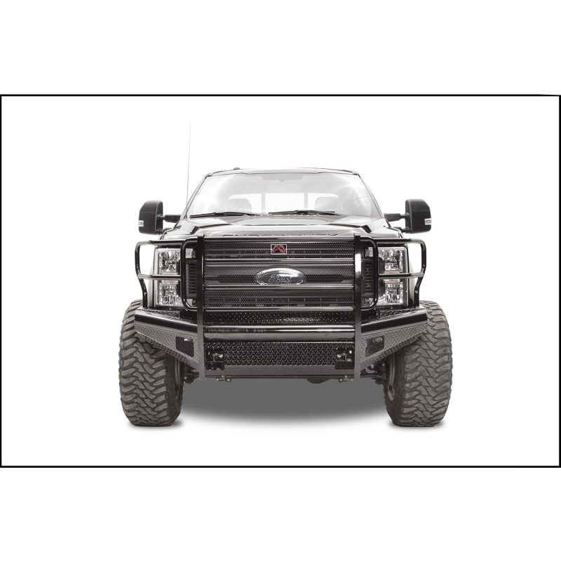 Fab Fours Black Steel Front Ranch Bumper w/ Grille Guard Model FS17-S4160-1