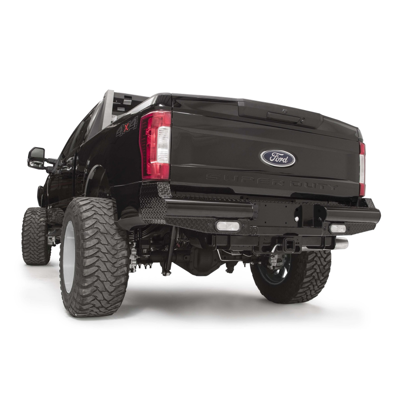 Fab Fours Black Steel Ranch Rear Bumper Model FS17-T4150-1