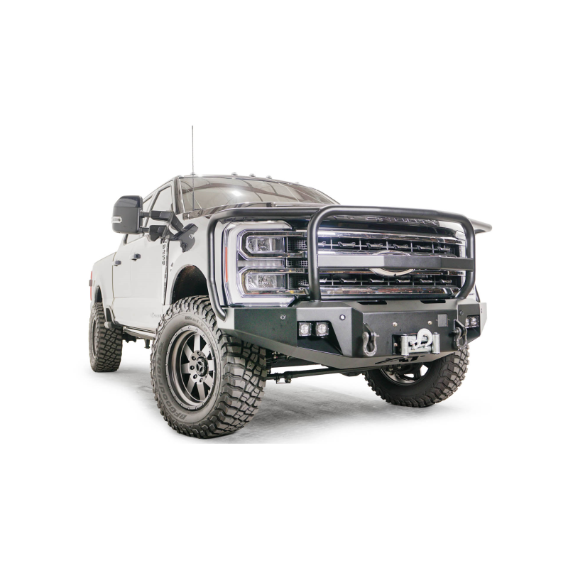Fab Fours Premium Winch Front Bumper w/ Full Grill Guard Adaptive Cruise Control Compatible Model FS23-A5960-1