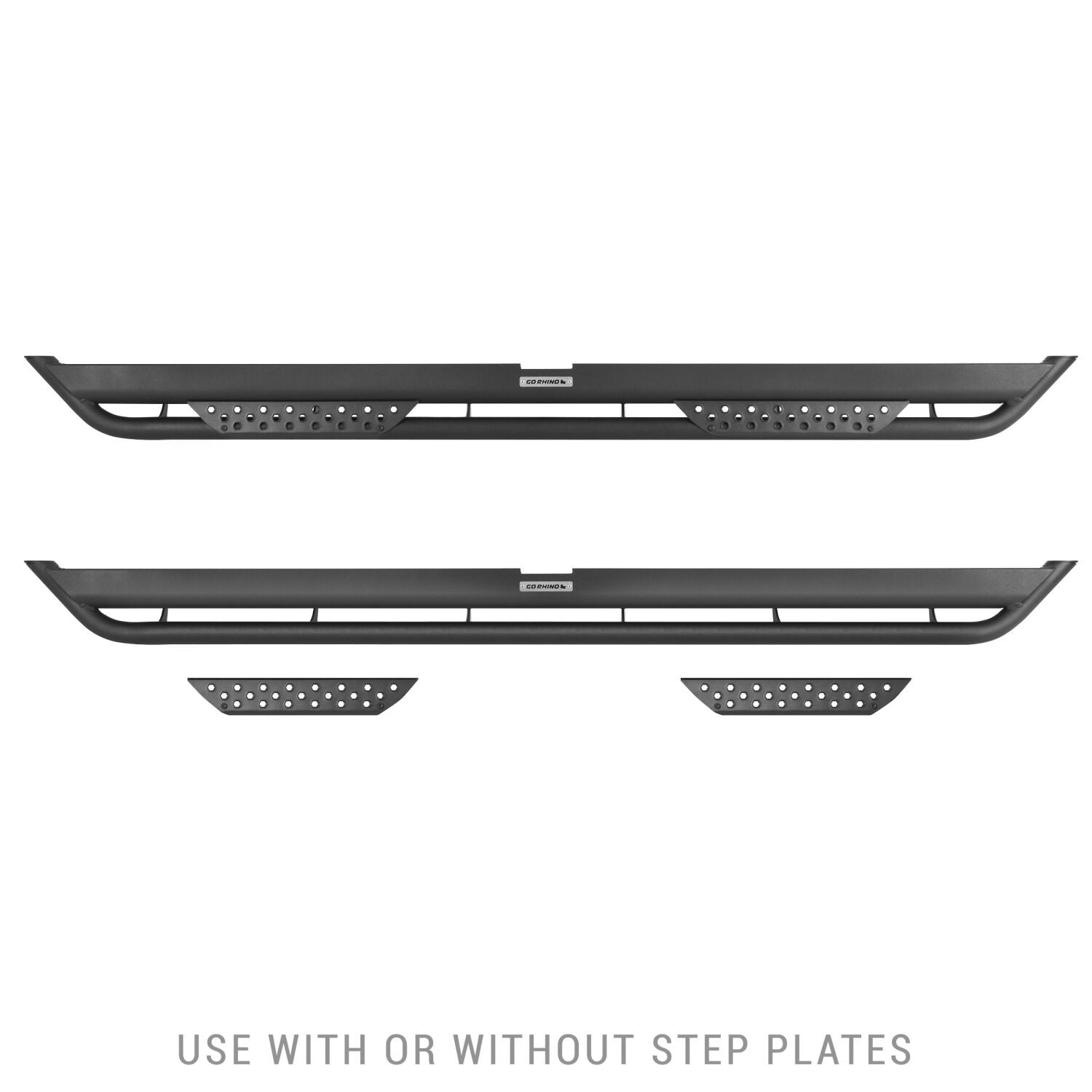 Dominator Xtreme DT Side Steps with Frame Mounting Bracket Kit Double Cab only Textured Black 2024-2026 Toyota Tacoma Go Rhino