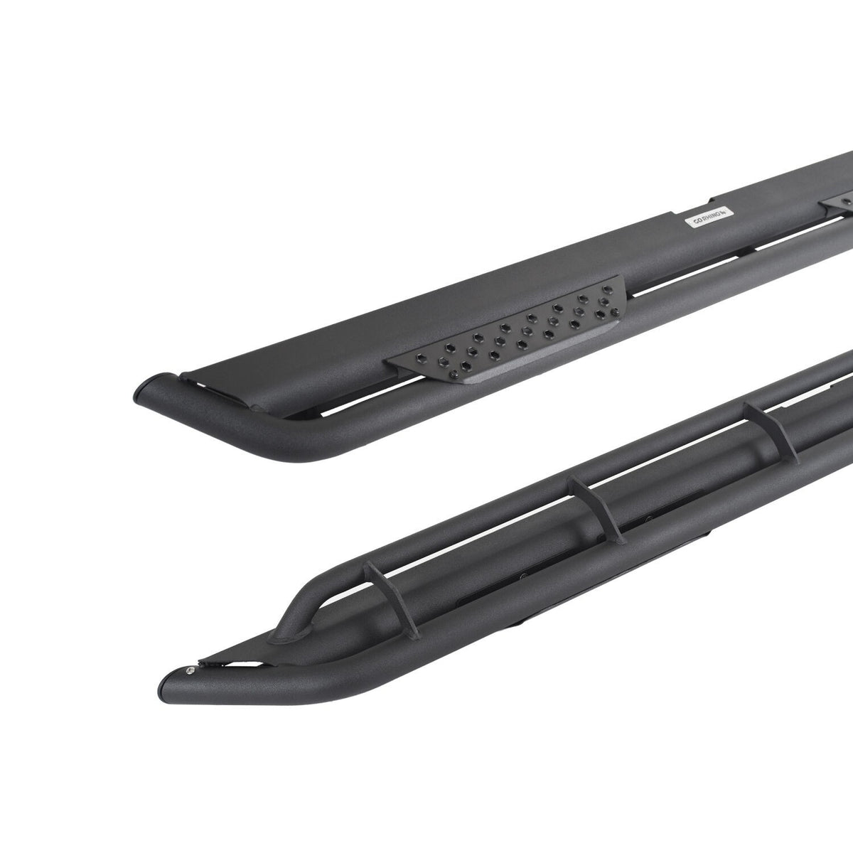 Dominator Xtreme DT SideSteps 6 Inch With Frame Mounted Bracket Kit Textured Black For 2007-2018 Jeep Wrangler JK Go Rhino