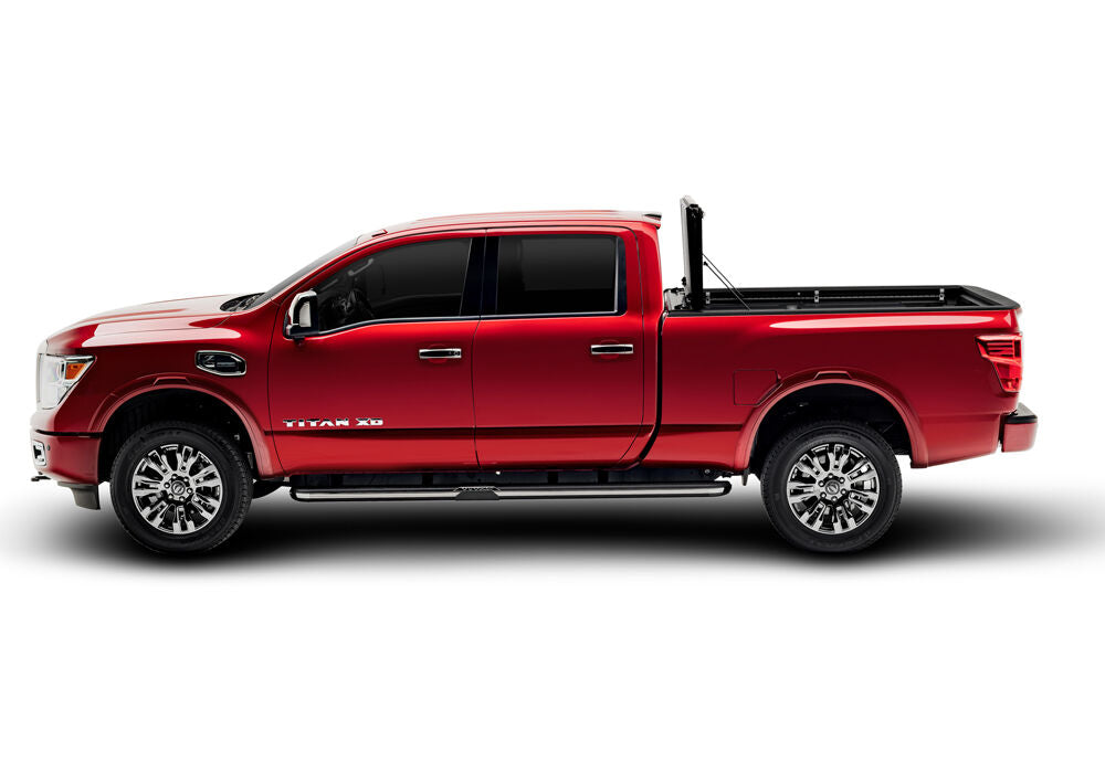Tonneau Cover Flex 2004-2015 Nissan Titan 5 Foot 7 Inch Bed Crew Cab With Utili-Track System Black Textured UnderCover