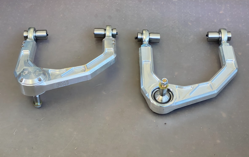 Billet aluminum upper arm kit for 2021 and newer Bronco, designed for stock length suspension upgrades.