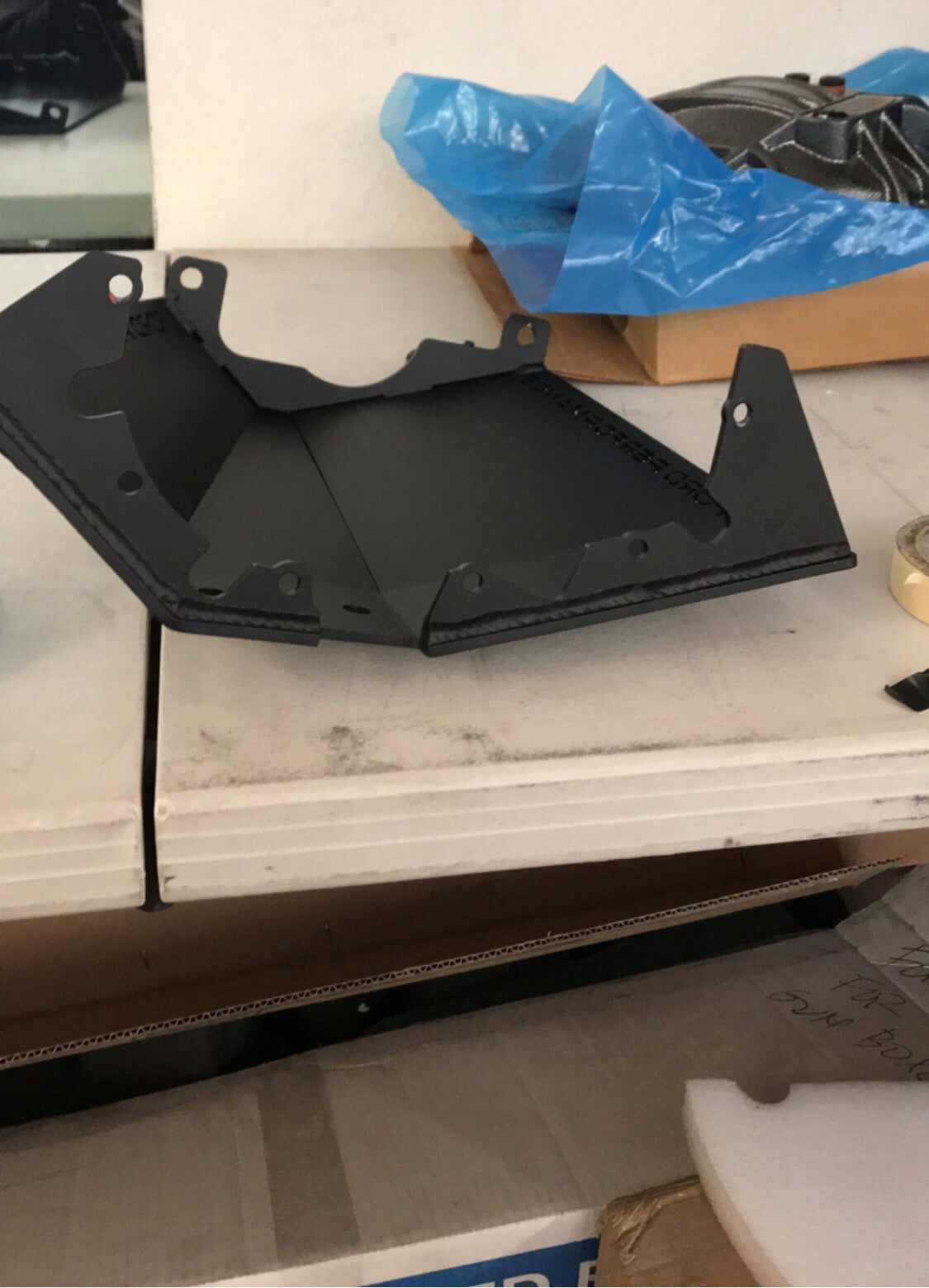 Rear differential skid plate kit for 2021 and newer RAM TRX, designed for off-road protection and durability.