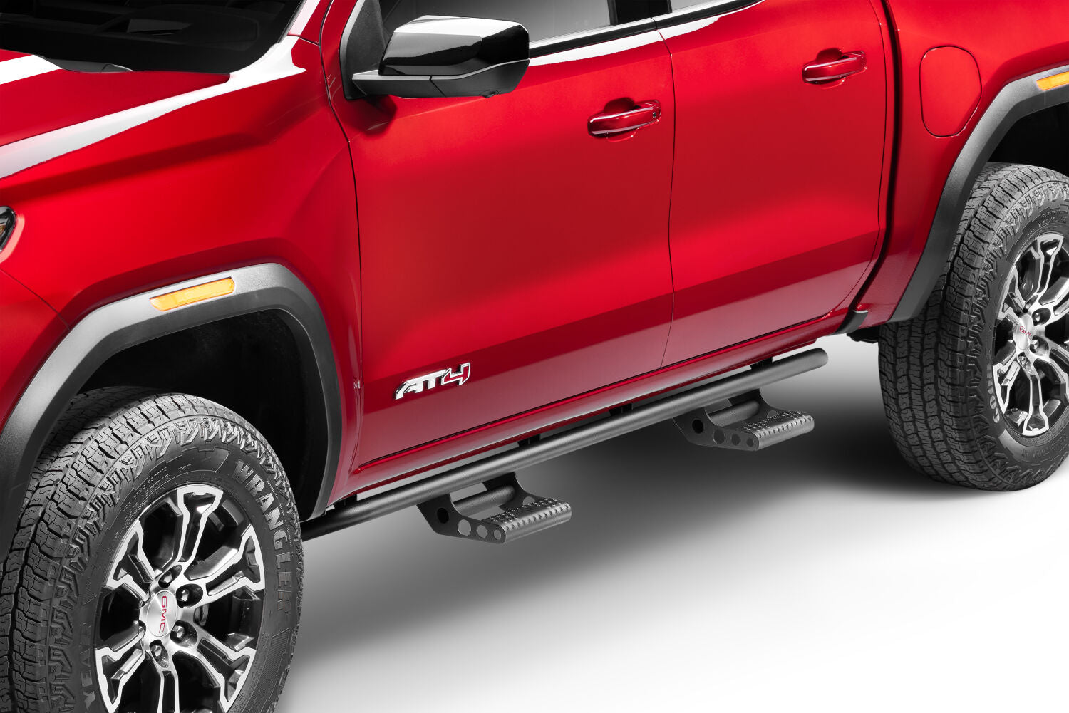 RKR Step System Cab Length (2 Step Mounts/2 Steps per Side) 1.75 Inch Rails 2015-2025 Chevy Colorado/GMC Canyon Crew Cab Textured Black NFab