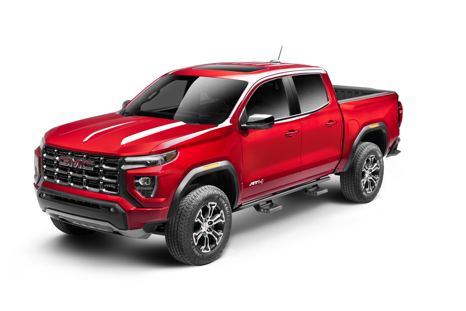 RKR Step System Cab Length (2 Step Mounts/2 Steps per Side) 1.75 Inch Rails 2015-2025 Chevy Colorado/GMC Canyon Crew Cab Textured Black NFab