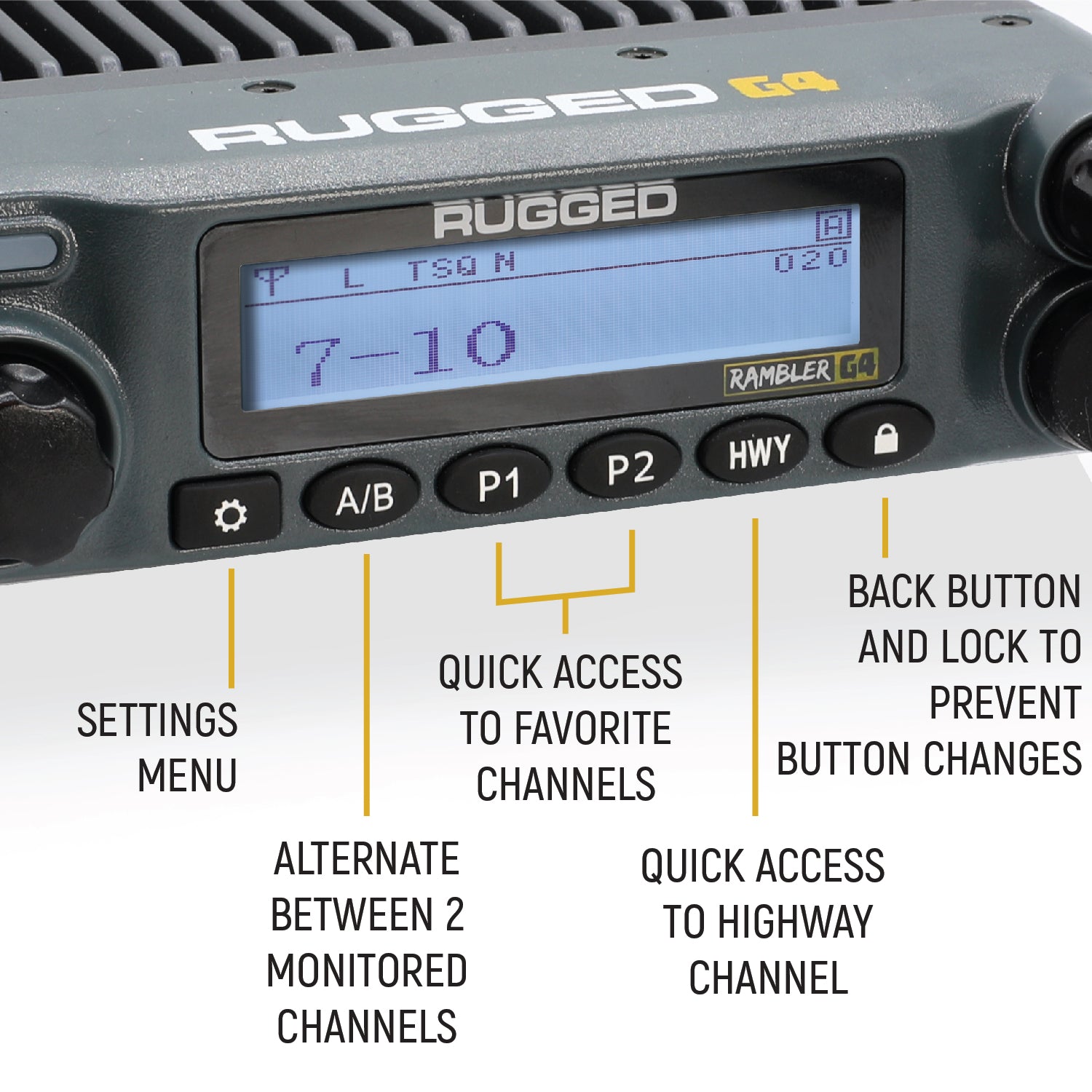 Radio Kit Lite - Rambler G4 GMRS Band Mobile Radio with Stealth Antenna