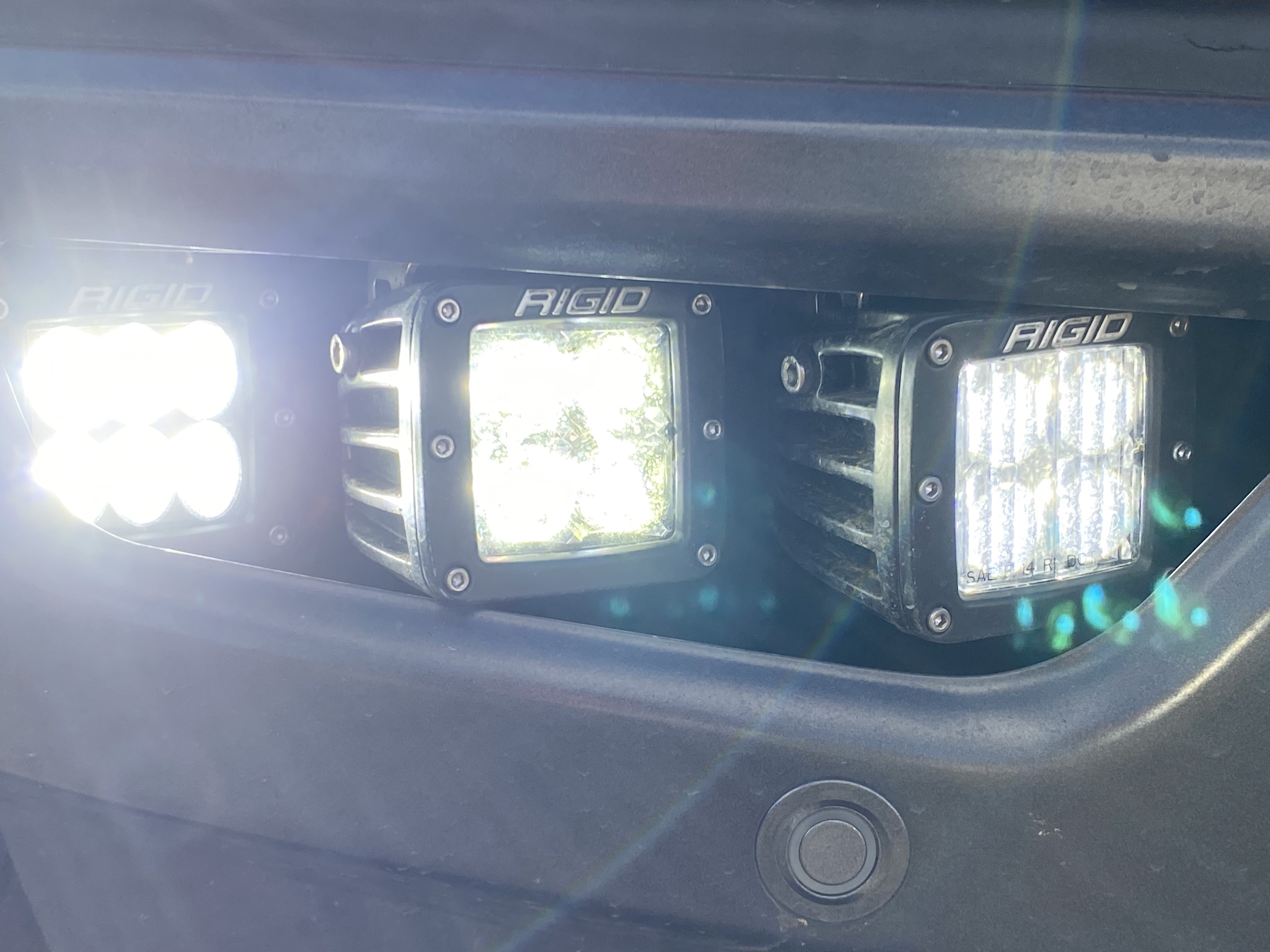 2024 Raptor Front Light Mount Kit for modular bumpers, showcasing versatile light options for enhanced visibility.