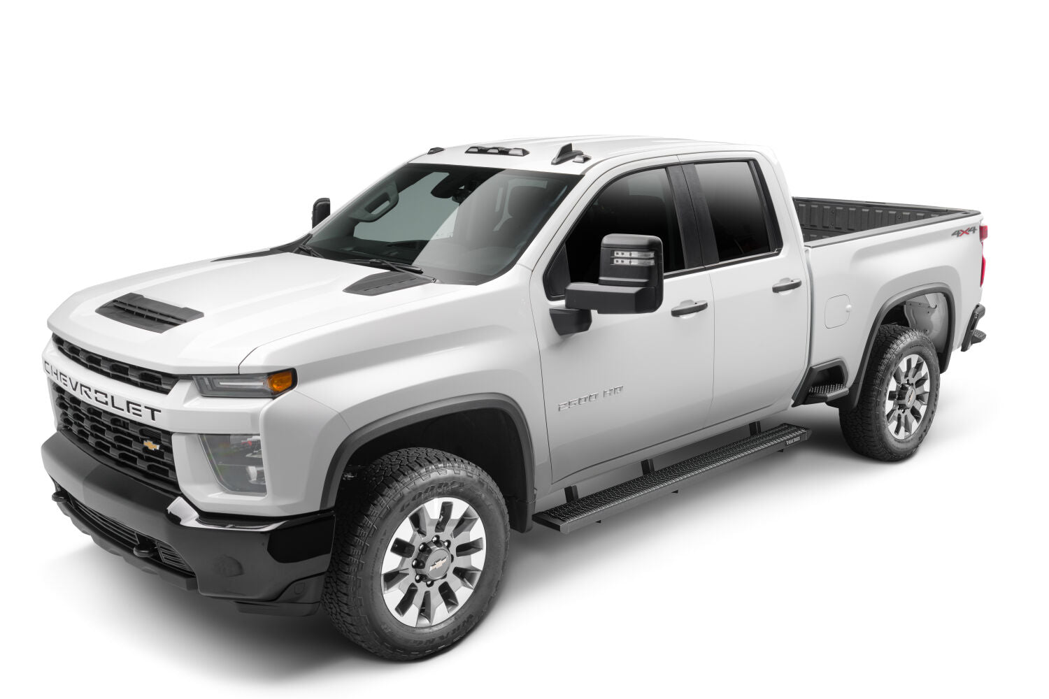 Growler Step System Cab Length (1 Step per Side) 7 Inch Board 2019 (New Body Style)-2025 Chevy Silverado/GMC Sierra 1500/2020-2025 2500 HD/3500 HD Double Cab Textured Black NFab