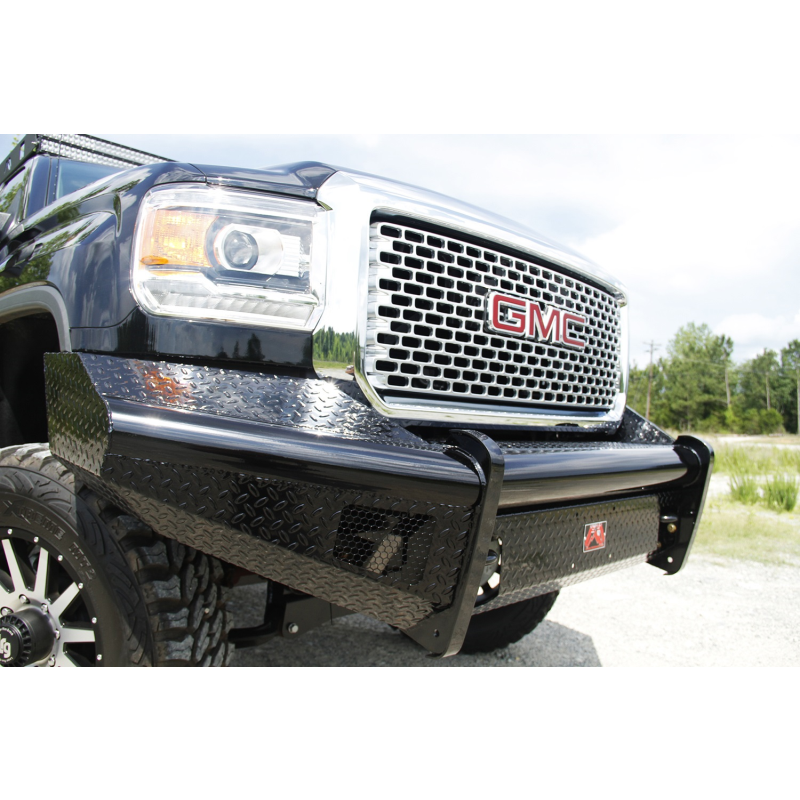 Fab Fours Black Steel Front Ranch Bumper Model GM08-S2161-1