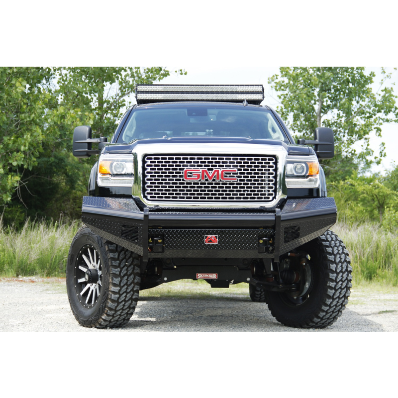 Fab Fours Black Steel Front Ranch Bumper Model GM08-S2161-1