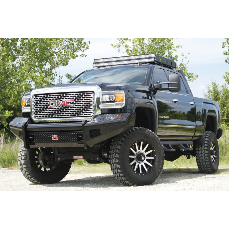 Fab Fours Black Steel Front Ranch Bumper Model GM08-S2161-1