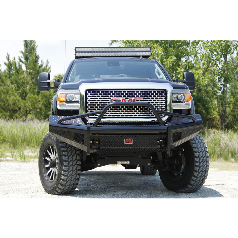Fab Fours Black Steel Front Ranch Bumper w/ Pre Runner Guard Model GM14-S3162-1