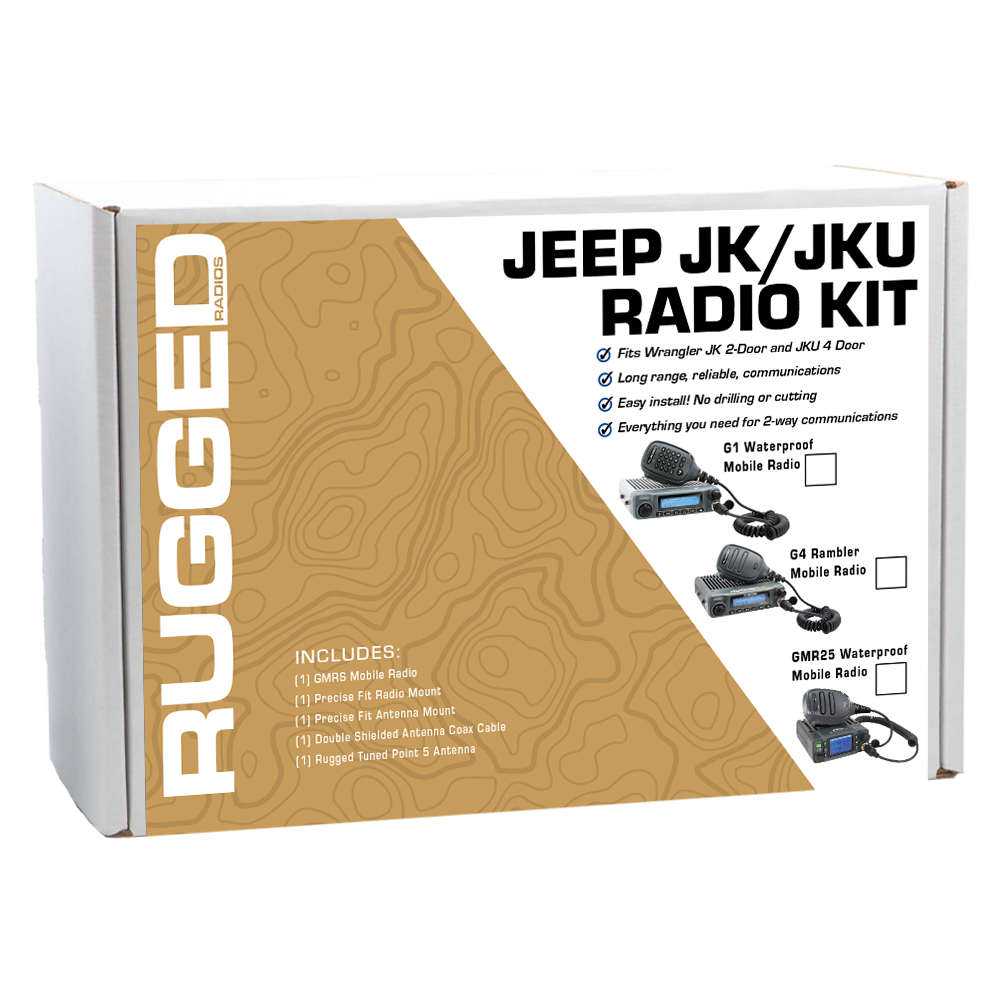 GMRS Mobile Radio Kit for Jeep Wrangler JK and JKU