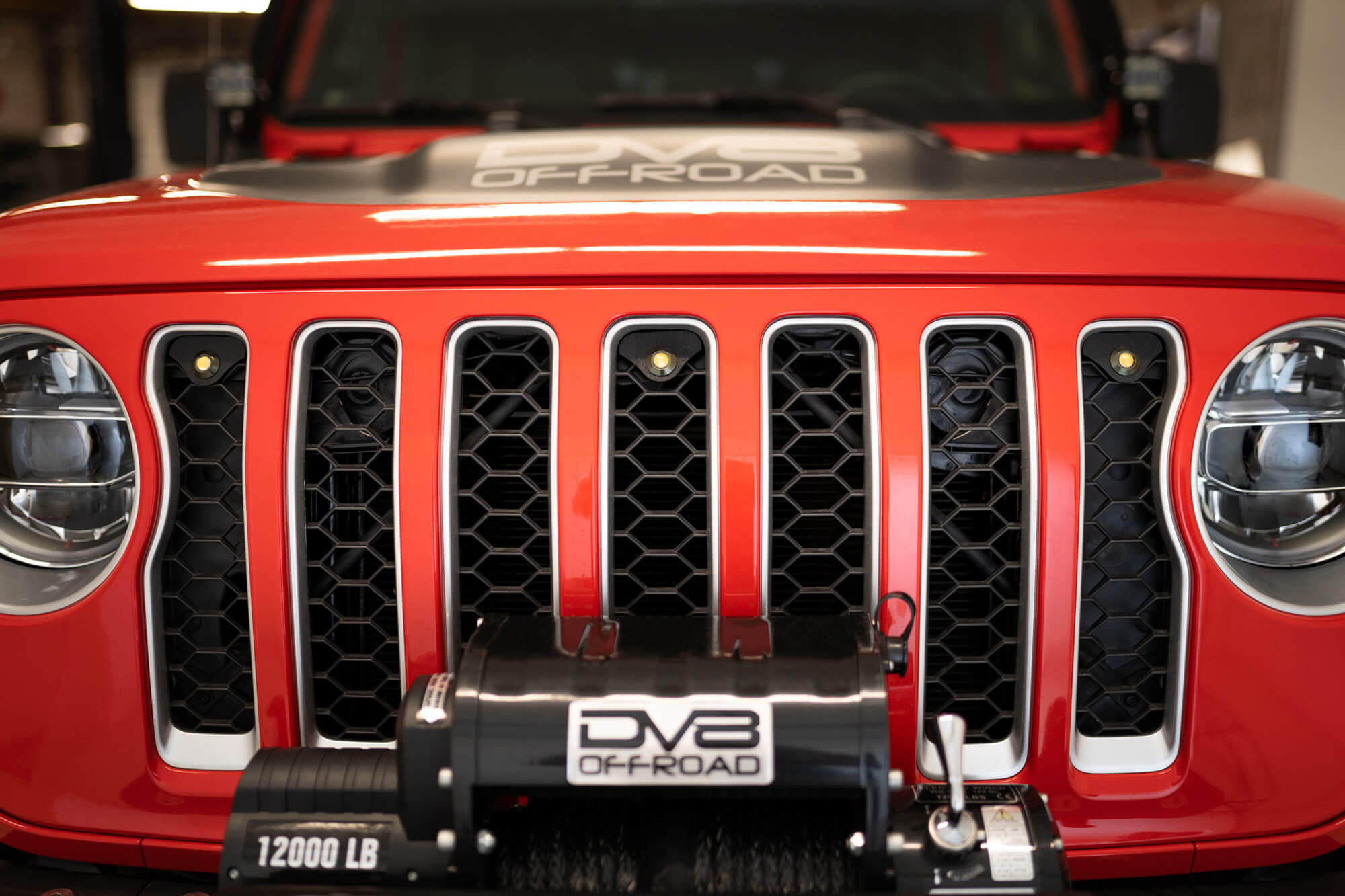 2018 2025 Jeep Wrangler JL JLU Gladiator JT Amber Grille Lights DV8 Offroad