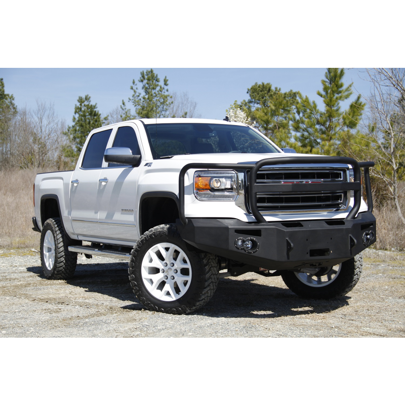Fab Fours Premium Winch Front Bumper w/ Grille Guard Model GS14-H3150-1