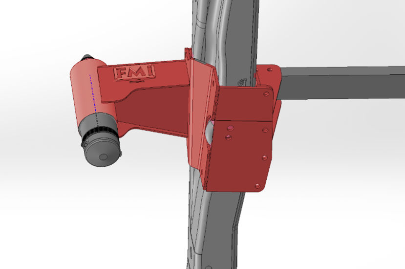 2010-2014 Ford Raptor Bump Stop Kit by Foutz Motorsports, featuring a durable red design for enhanced offroad performance.