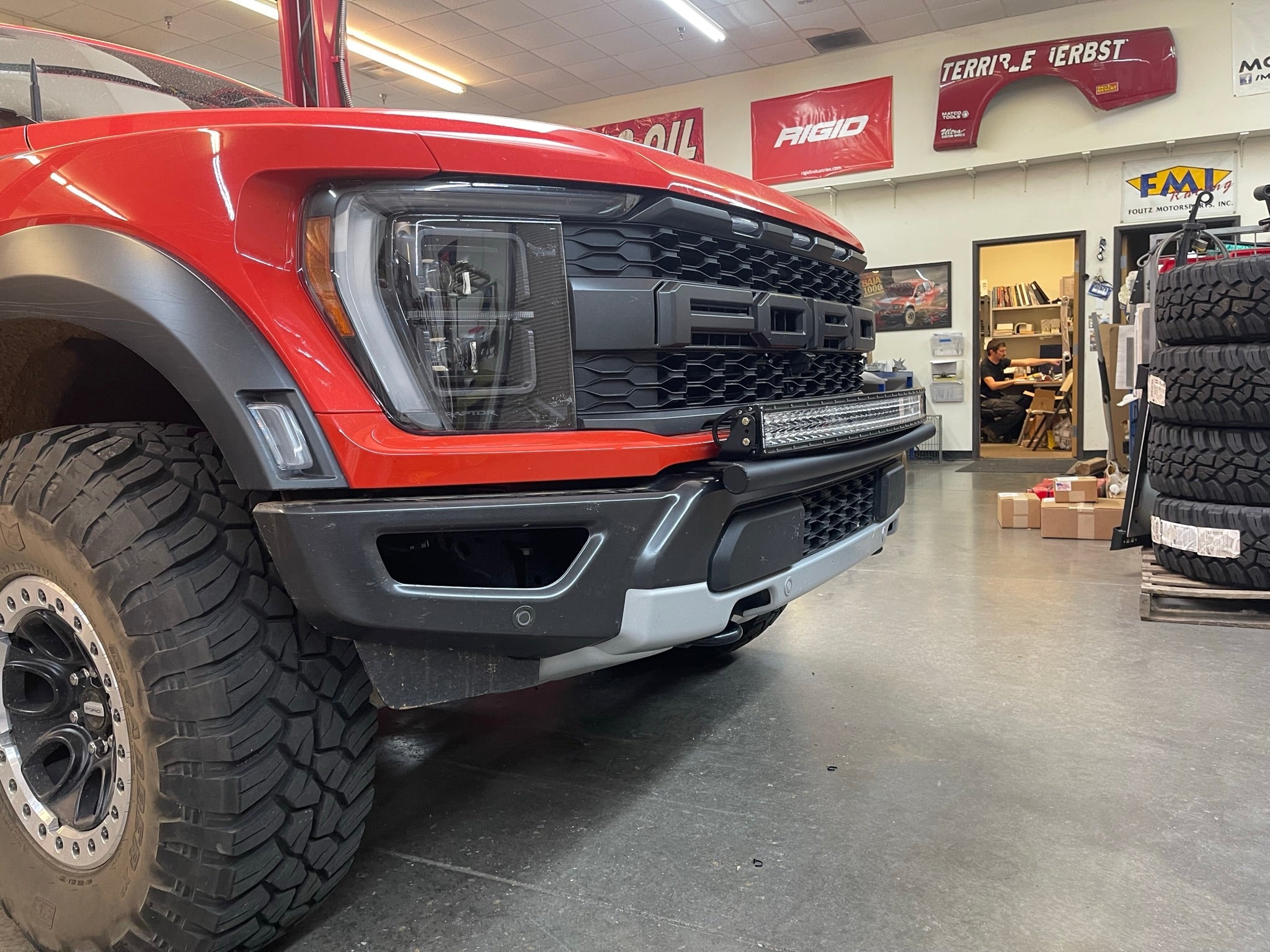 Gen 3 Raptor Front Light Mount Kit (stock bumper) - Use Any Light