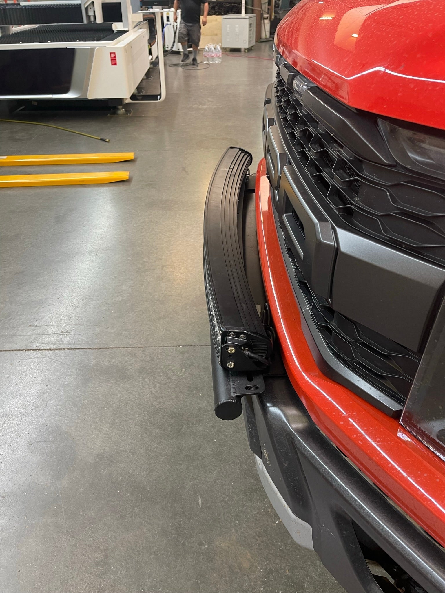 2024 Raptor front light mount kit on a modular bumper, designed for versatile light installation.