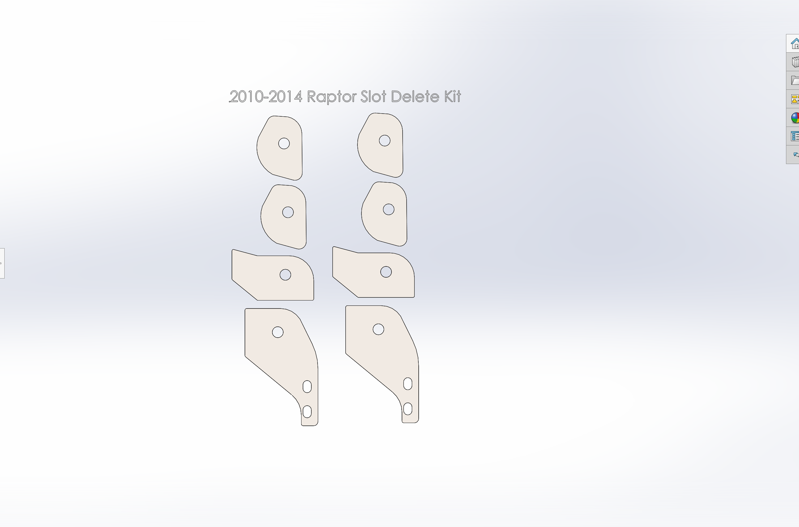 Weld-in plate kit for 2010-2014 Raptor lower arm slot delete, designed for enhanced performance and durability.