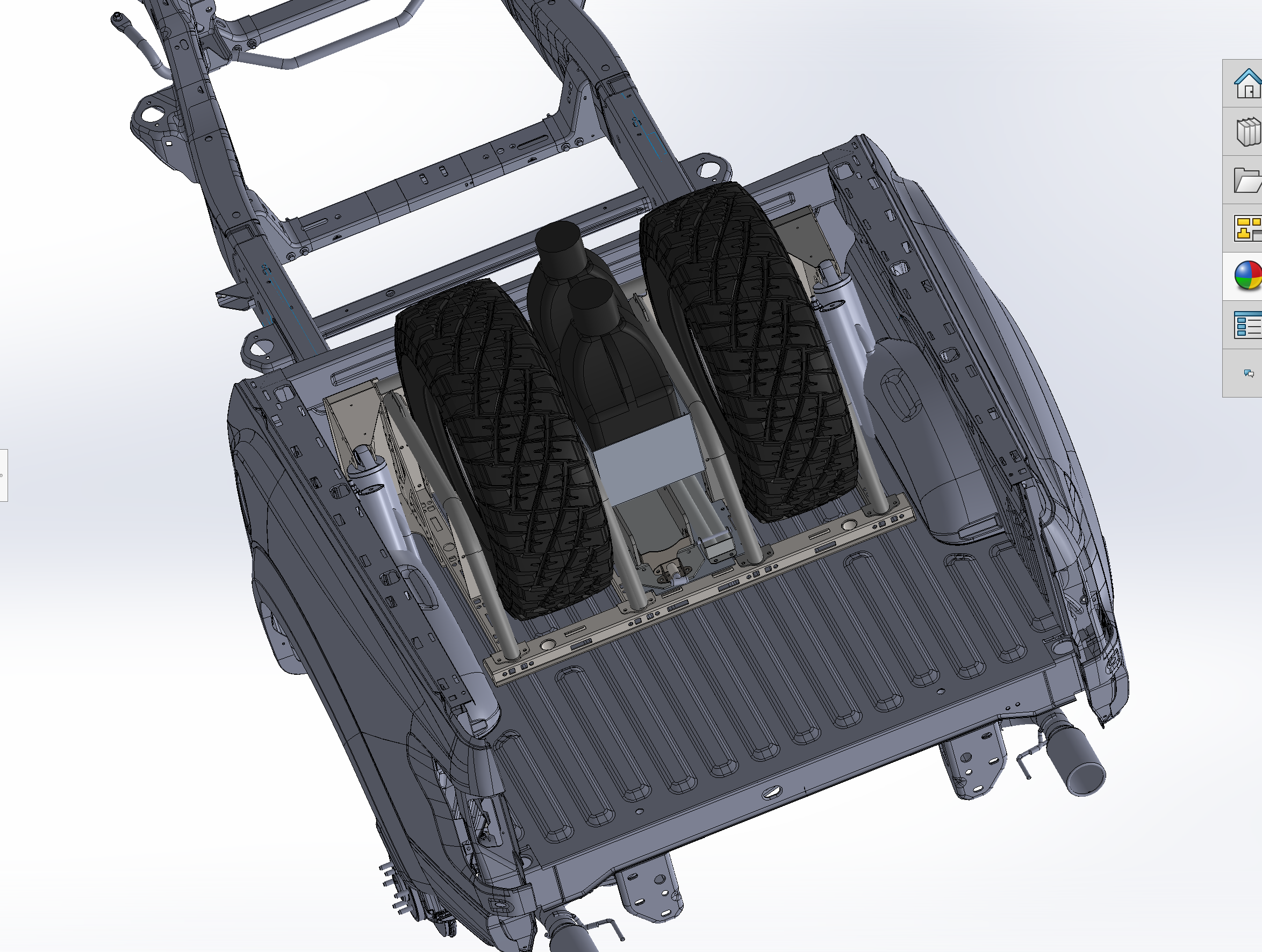 20-inch rear travel bed organizer kit for 2017-2020 Raptor, designed for optimal storage and functionality in truck beds.
