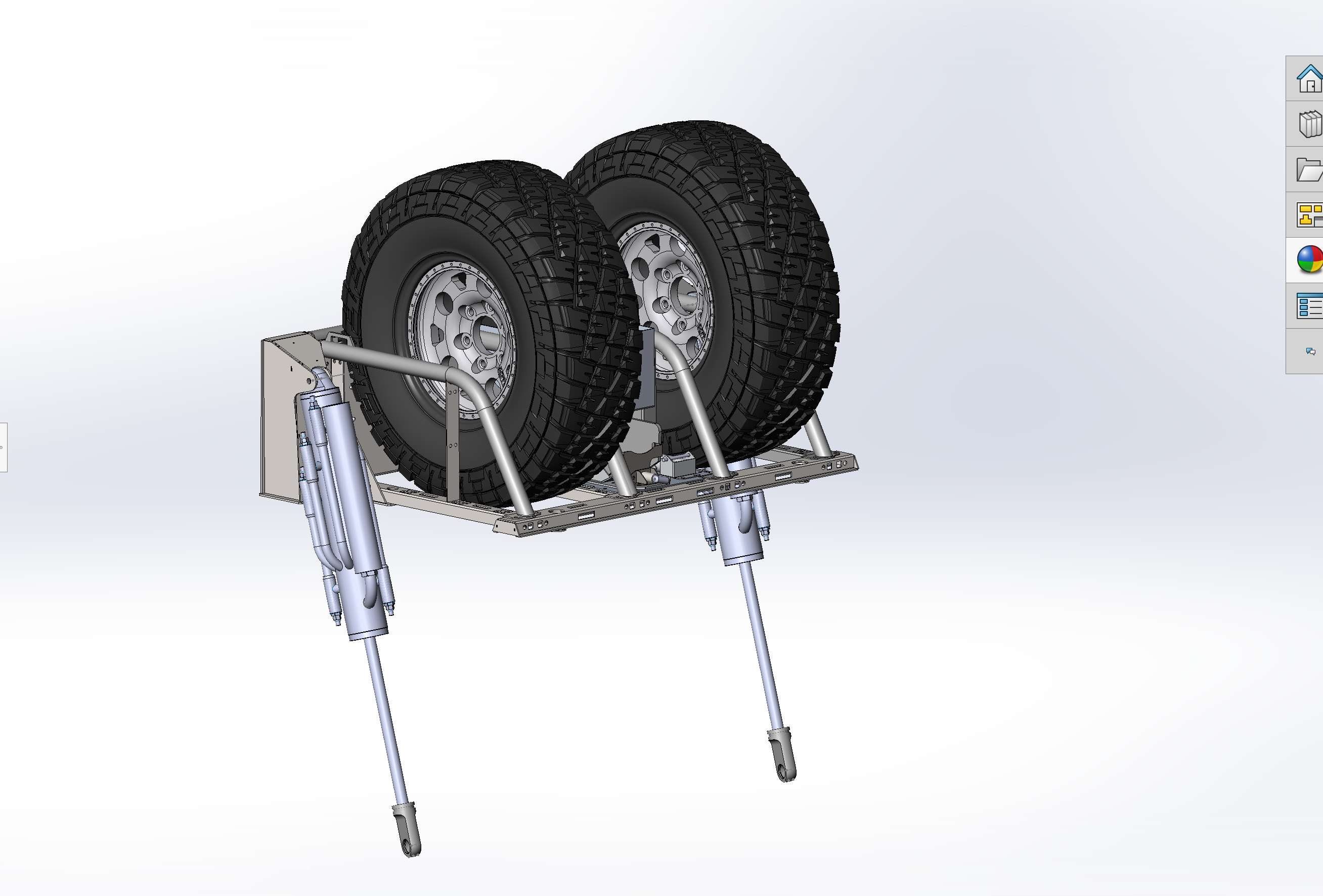20-inch rear travel bed organizer kit for 2017-2020 Raptor, designed to securely hold spare tires and enhance utility.