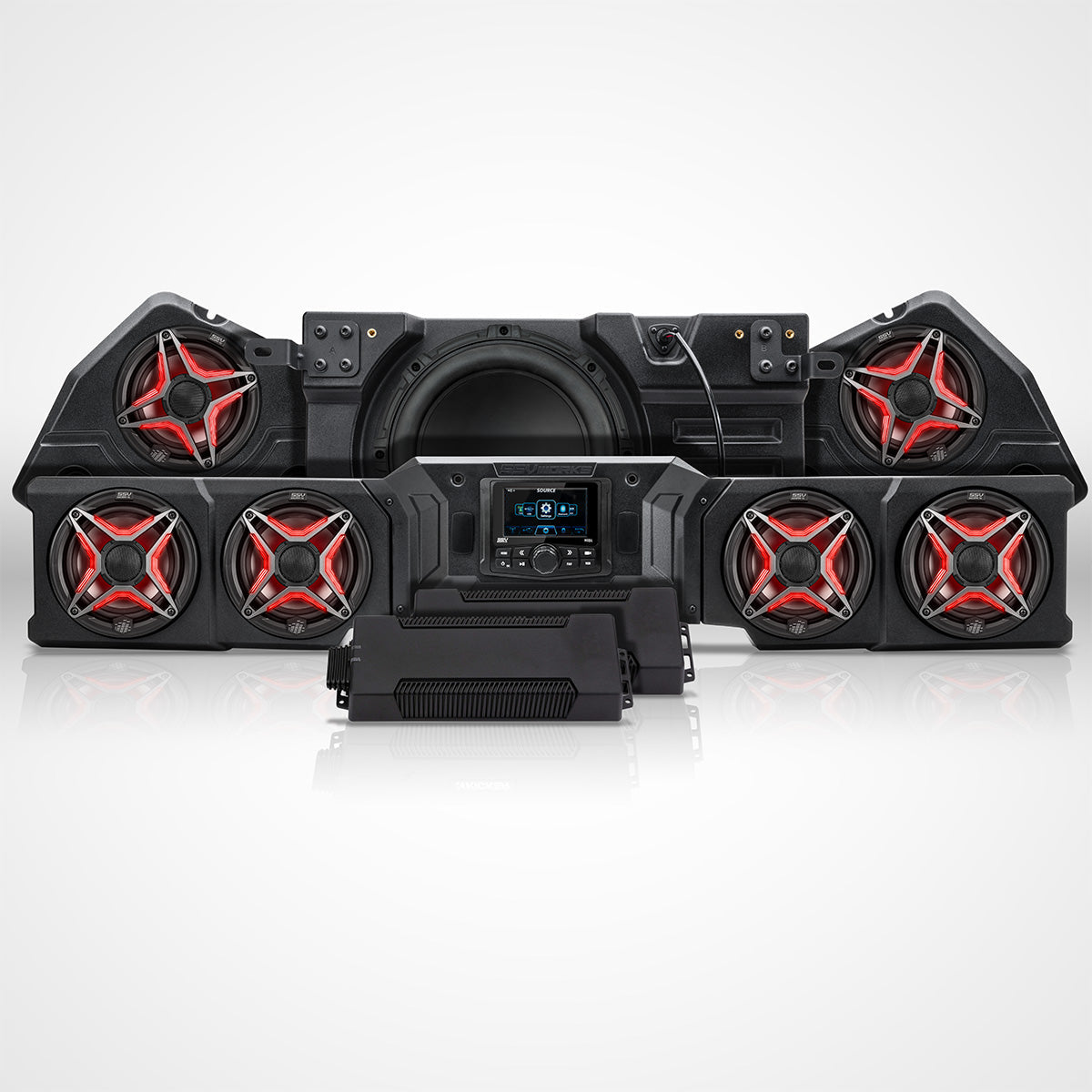 2026-Up CanAm Defender HD11 Phase-5 V-Spec 1,650watt 7-Speaker Audio Kit w/MRB4