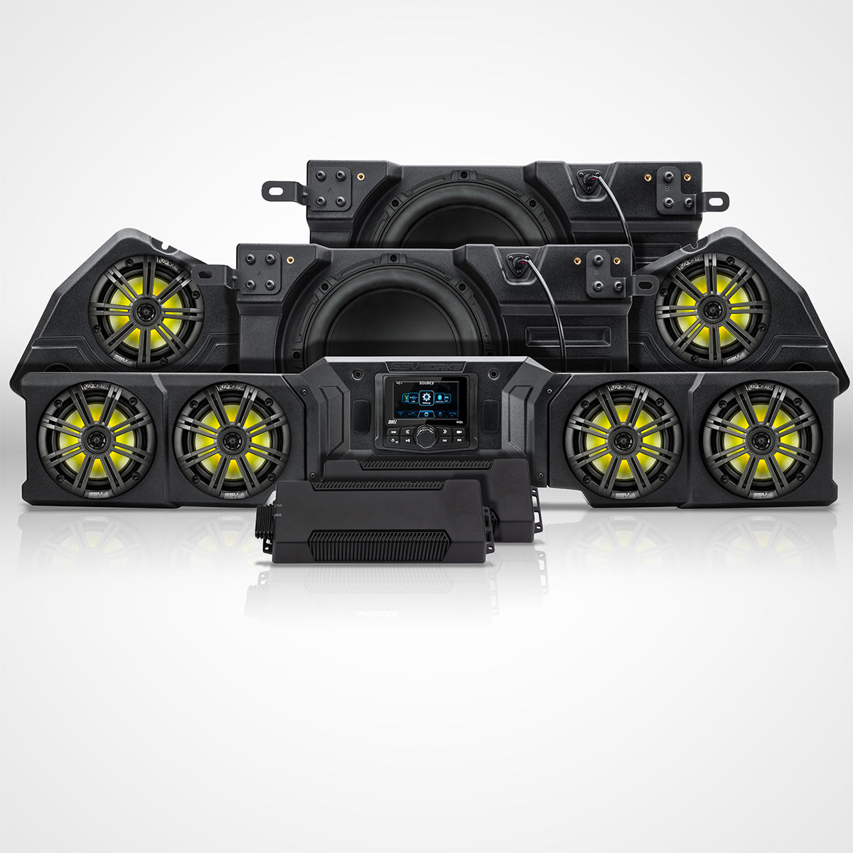 2026-Up CanAm Defender HD11 Phase-7 K-Spec 1,650watt 8-Speaker Audio Kit w/MRB4
