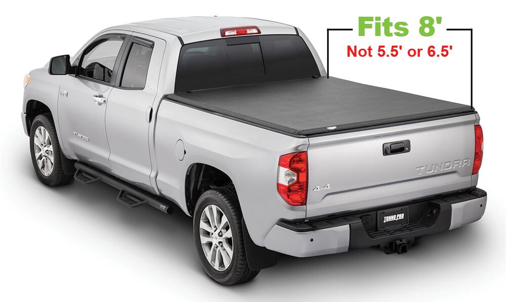Hard Folding Tonneau Cover 14-21 Toyota Tundra Incl Utility Track Adapter Kitw/O Trail Special Edition Storage Box 8 Foot 2 Inch Tonno Pro
