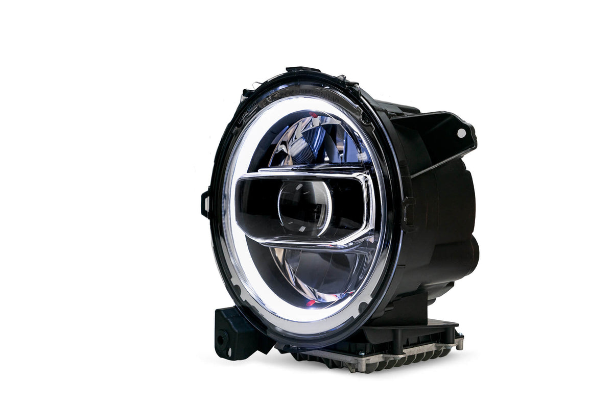 2018 2025 Jeep Jeep Gladiator JT Wrangler JL JLU LED Headlights Chrome DV8 Offroad
