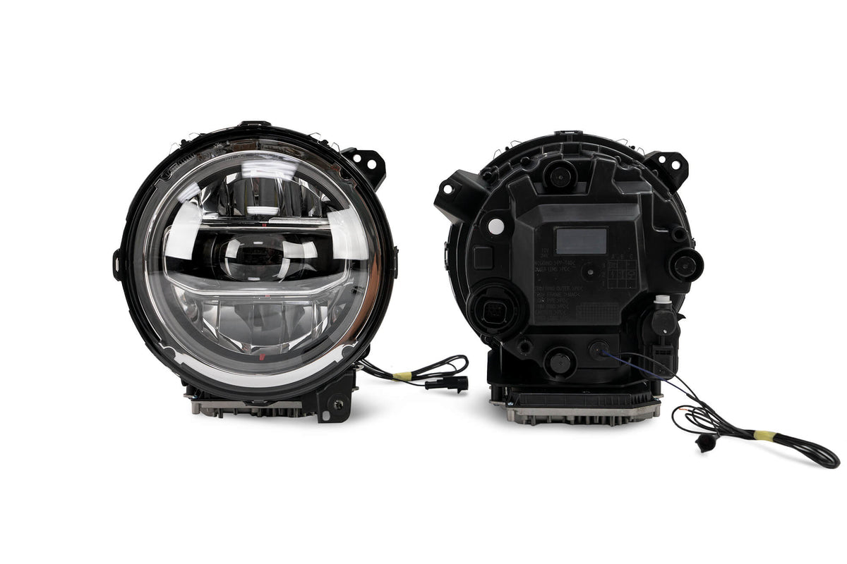 2018 2025 Jeep Jeep Gladiator JT Wrangler JL JLU LED Headlights Chrome DV8 Offroad
