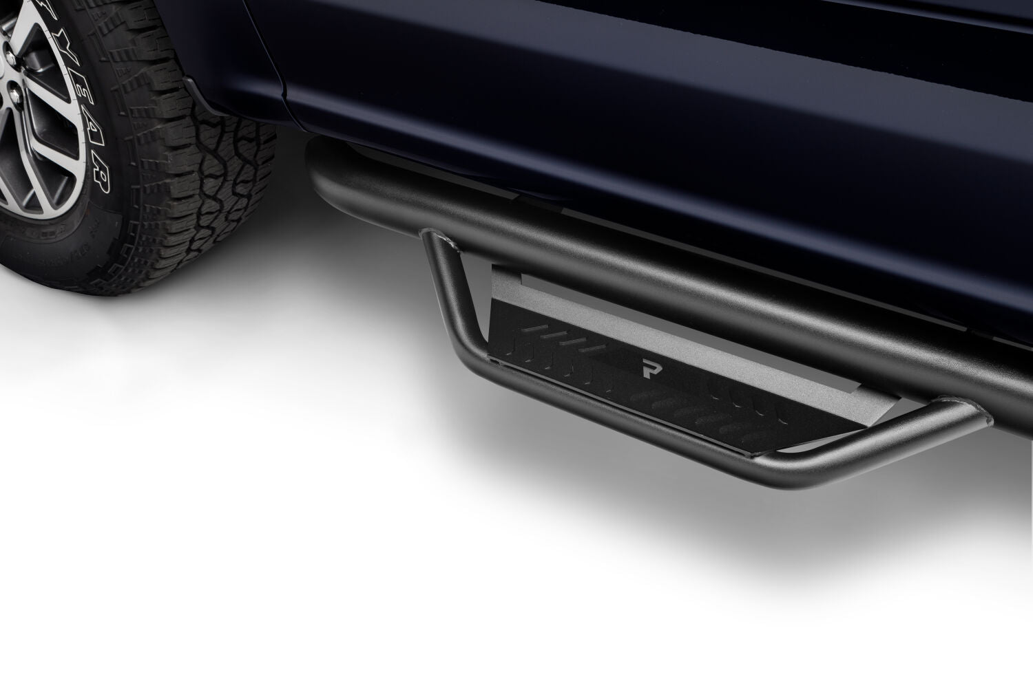 Podium Step LG Cab Length (2 Steps per Side) 3 Inch Main Tube Diameter 2017-2026 Ford F-250/350 SuperCab Textured Black NFab