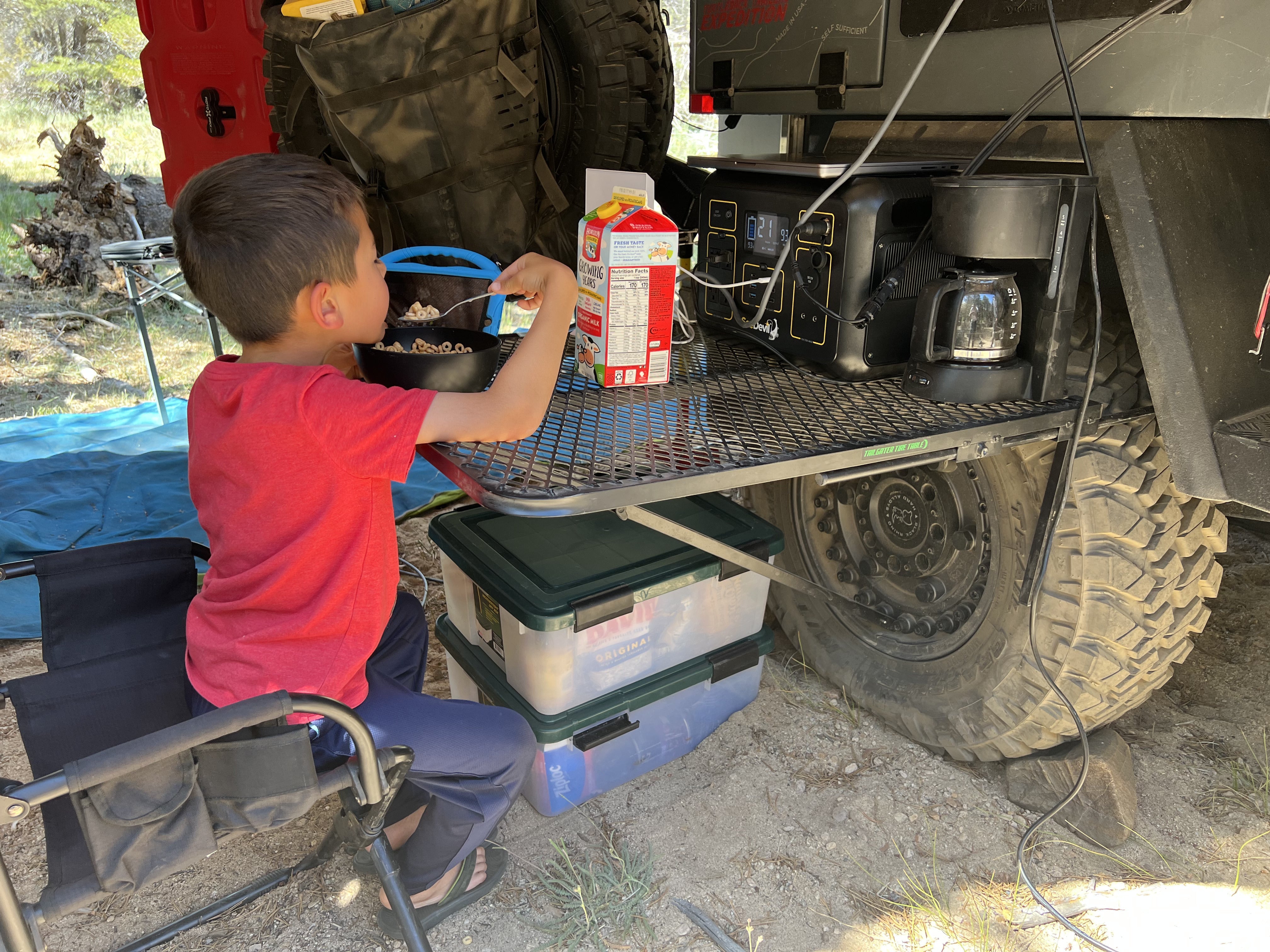 Medium Aluminum Camping Tire Table