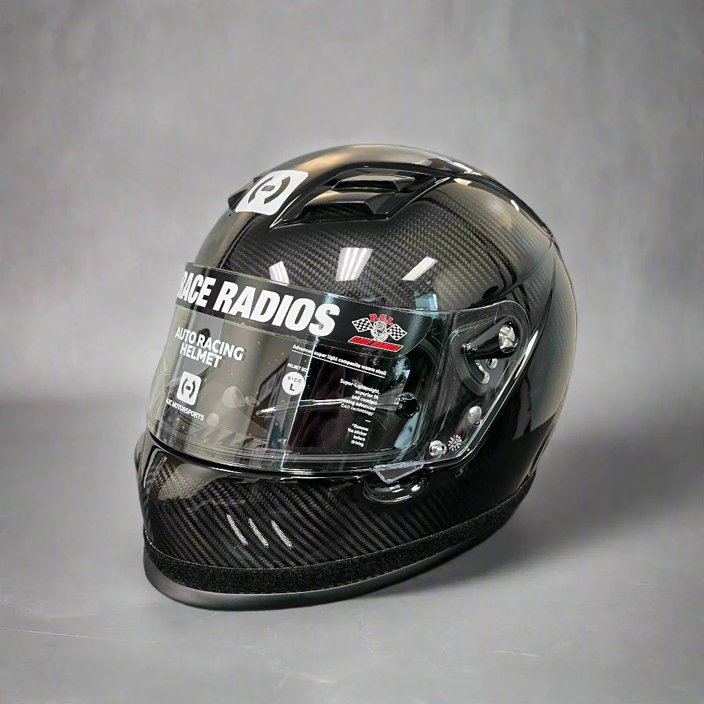 Clearance Large HJC H10 SA2020 Helmet Right Side RaceAir - No Wiring - PCI Race Radios