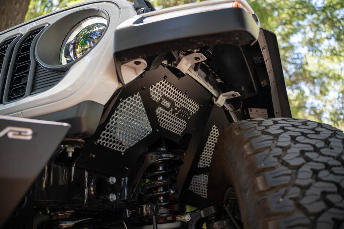 2018 2025 Jeep Wrangler JL JLU Gladiator JT Front Inner Fenders DV8 Offroad