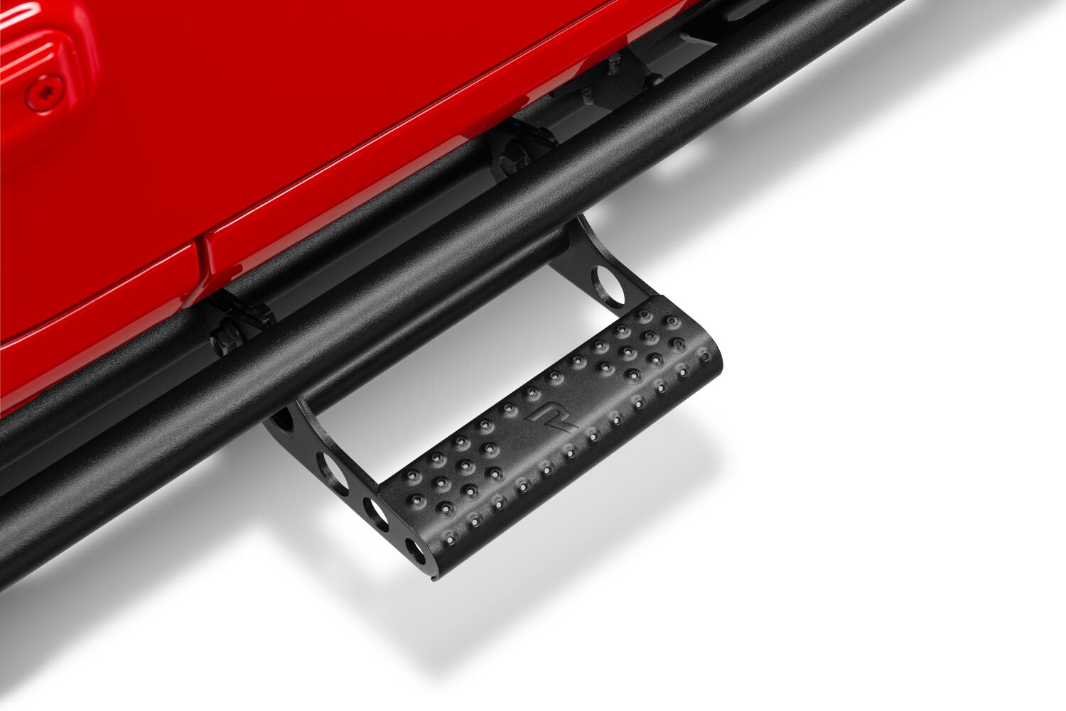 RKR Step System Full Length (1 Step Mount/1 Step per Side) 1.75 Inch Rails 2018-2026 Jeep Wrangler JL 4-Door Textured Black NFab
