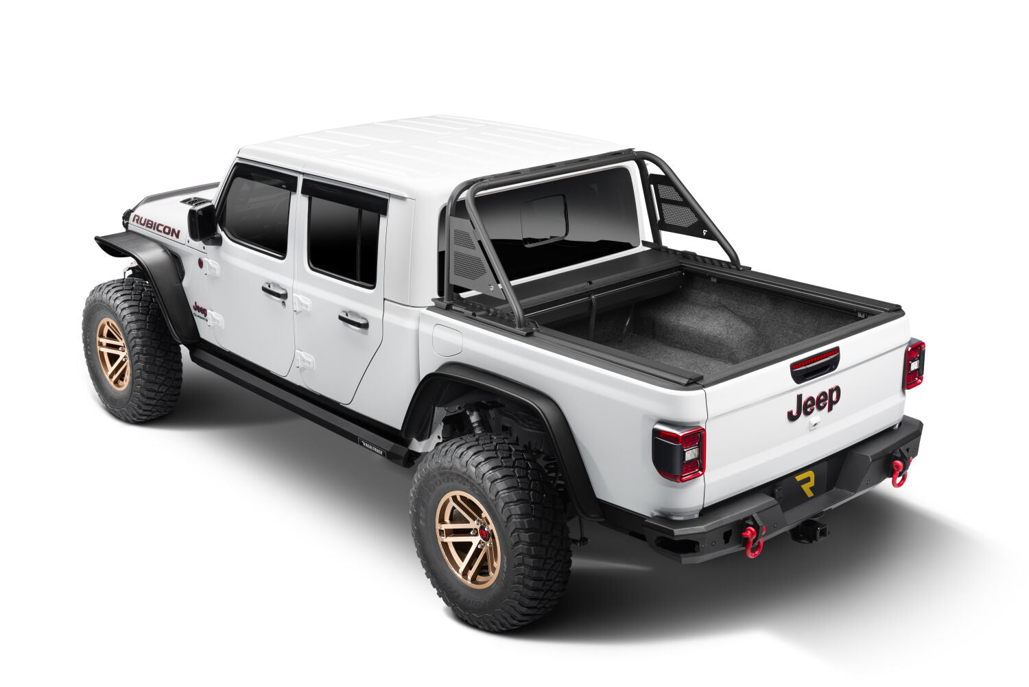 ARC Sports Bar 2020-2024 Jeep Gladiator TX Blk Works with Roll-N-Lock and Rugged Ridge Armis Retractable Bed Cover Only NFab
