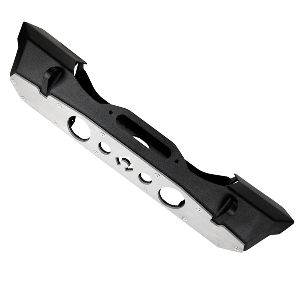 Powdercoat Nighthawk Front Bumper with Aluminum Skid for JK, JL, and JT - Black Powdercoat Artec Industries